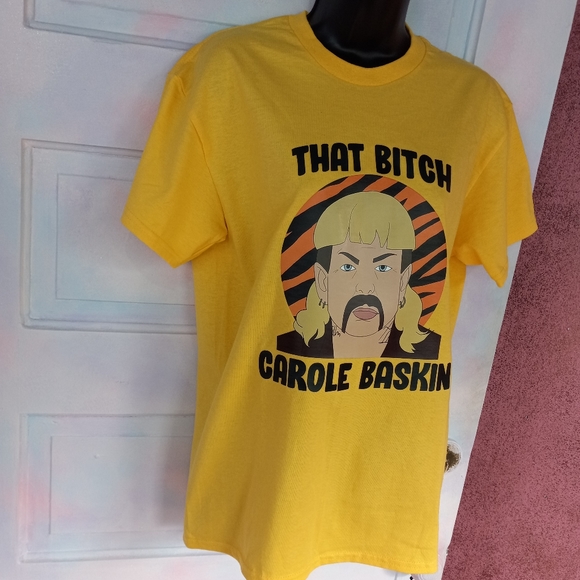 😵Joe exotic🐯 ooak nwot custom meme tee! Carole Baskin did it! Lmao! ☠ - Picture 7 of 9